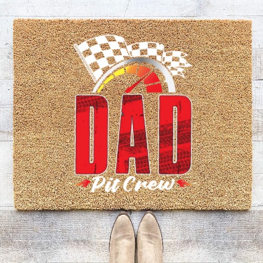 Dad Pit Crew Coir Doormats