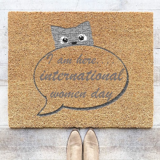 international women day Coir Doormats design gift
