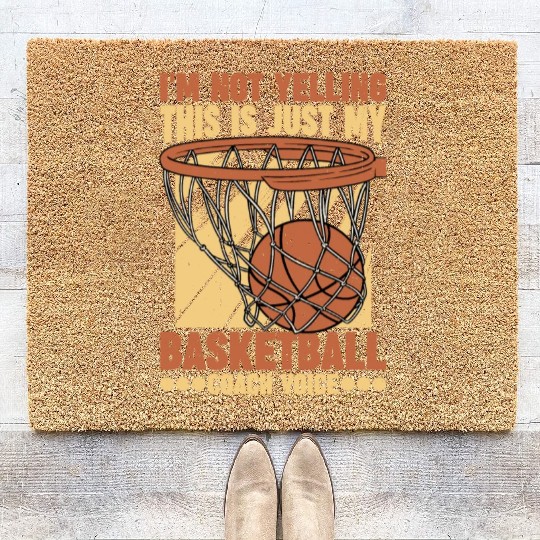 This Is Just My Basketball Coach Voice 1 Coir Doormats