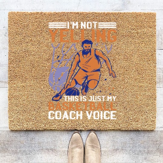 This Is Just My Basketball Coach Voice 2 Coir Doormats