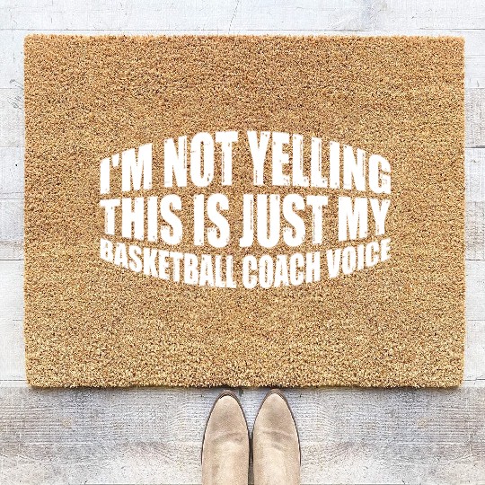 This Is Just My Basketball Coach Voice 4 Coir Doormats