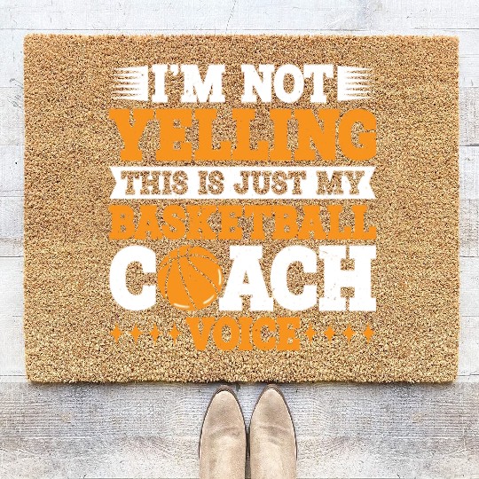 This Is Just My Basketball Coach Voice 3 Coir Doormats