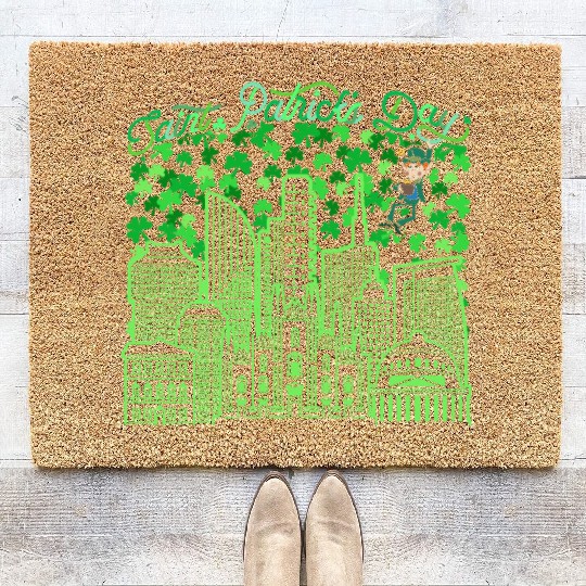 Saint Patrick's Day Milan Italy Coir Doormats