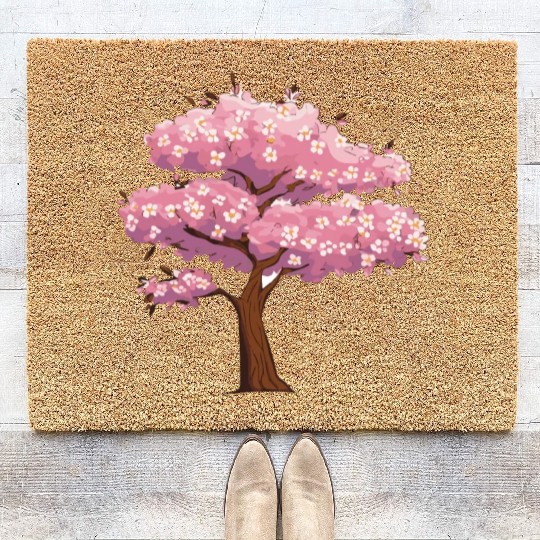 Sakura Serenity: Blossom-Infused Coir Doormats