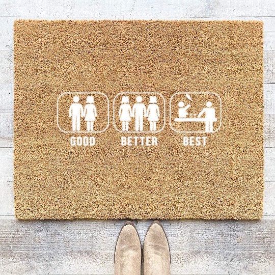 Good Better Best Bartender Mixologist Barmaid Coir Doormats