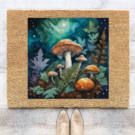 Full Moon Mushroom Nature Coir Doormats