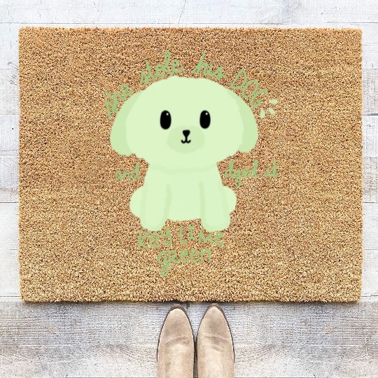 Key Lime Green Dog Coir Doormats