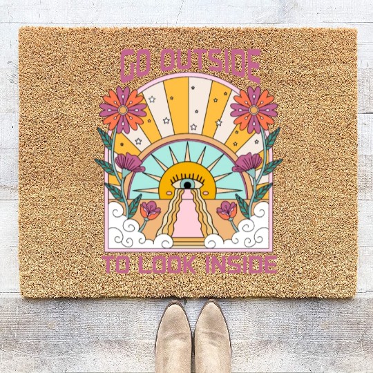 Inner Visions Unleashed: Embrace the Psychedelic Coir Doormats