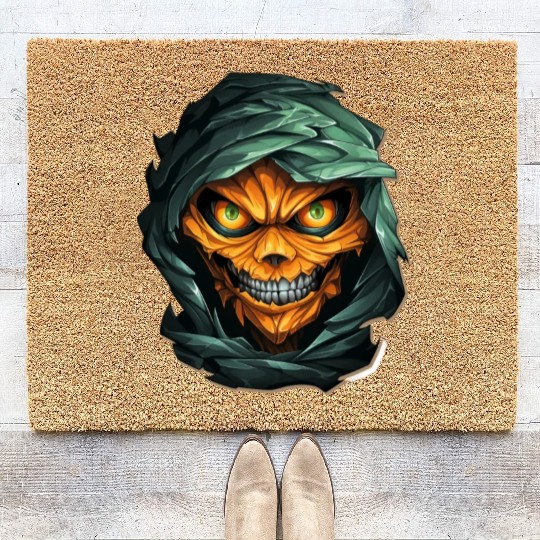 Halloween Spooky Cartoon Mummy Coir Doormats