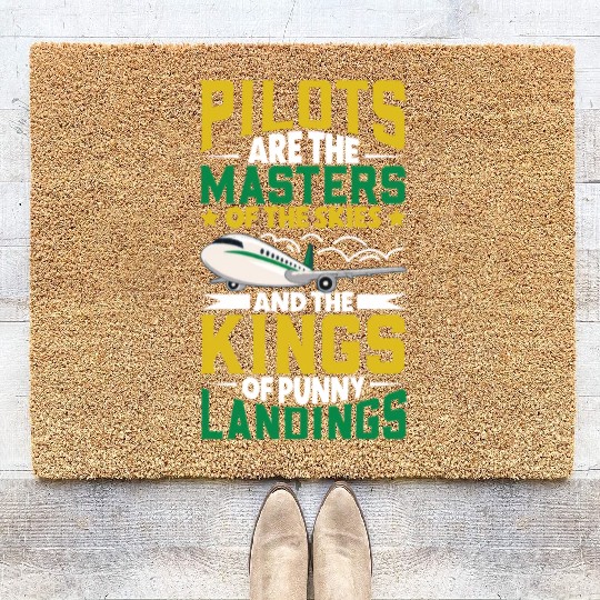 Pilot Aviation Airplane Airline Future Pilots Coir Doormats