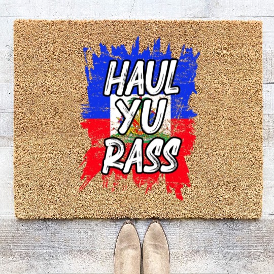 Creole Magic Afro Pride Kriol Haiti Flag Haitian Coir Doormats