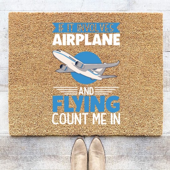 Pilot Aviation Airplane Airline Future Pilots Coir Doormats