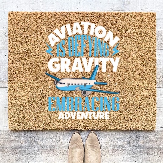 Pilot Aviation Airplane Airline Future Pilots Coir Doormats