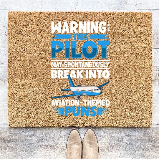 Pilot Aviation Airplane Airline Future Pilots Coir Doormats