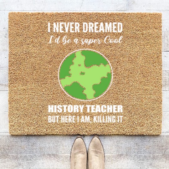 Cool History Teacher Novelist Gift Coir Doormats