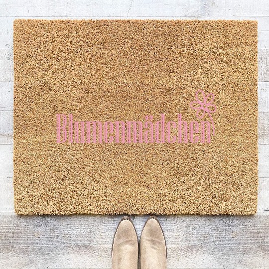 Flower Girl Wedding pink Flower Coir Doormats