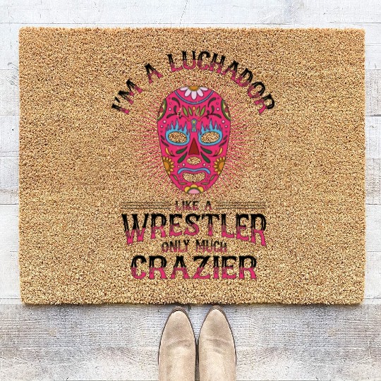Mexican Wrestling Wrestler Lucha Libre Mask Mexico Coir Doormats