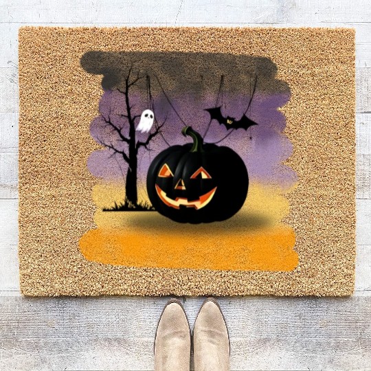 "The Midnight Pumpkin" Coir Doormats