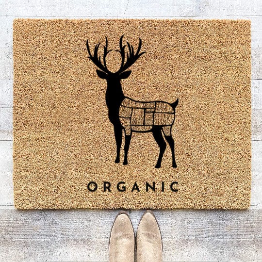 Deer Hunting Cuts of Meat - Black Coir Doormats