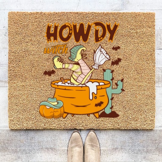 Howdy Witch Coir Doormats