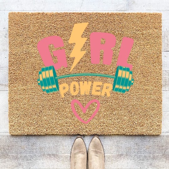 Girl power, gym design. Coir Doormats