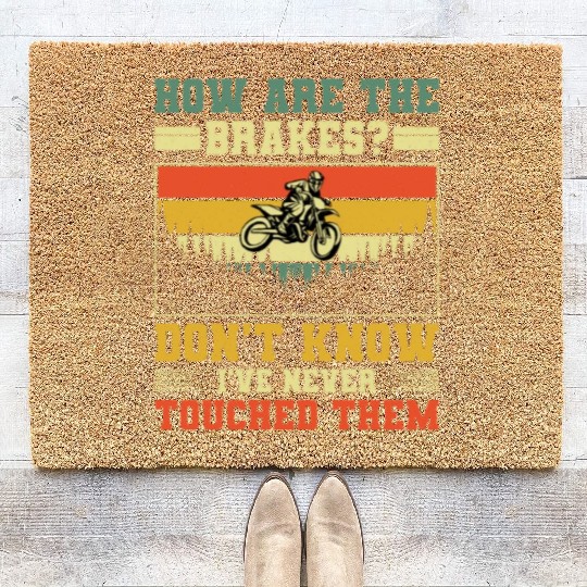 Retro Dirt Bike Motocross Gift Motocross Ride Coir Doormats