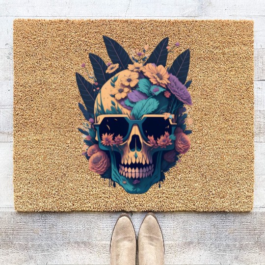 Floral Skull | C18 Coir Doormats
