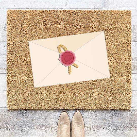 closed envelope with seal Coir Doormats