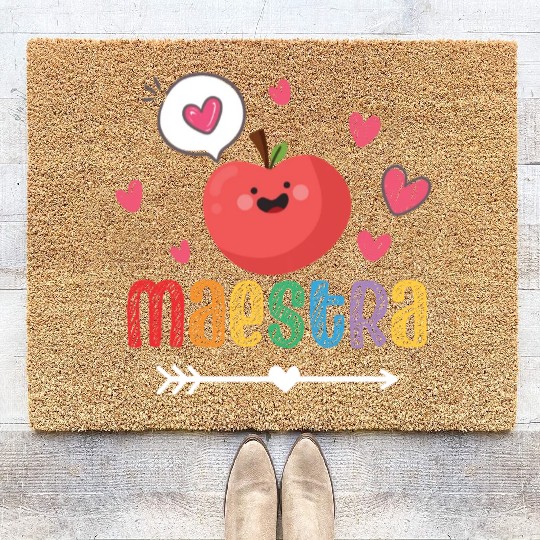 Maestra Bilingual Spanish Teacher team Coir Doormats