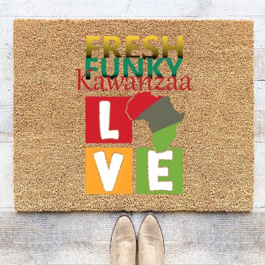 Kwanzaa Celebration with a Fresh Funky Twist Coir Doormats