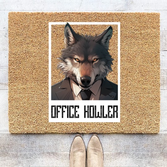 Office Howler. Business wolf Coir Doormats