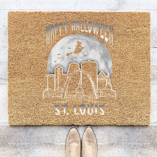 St. Louis Missouri Happy Halloween Coir Doormats