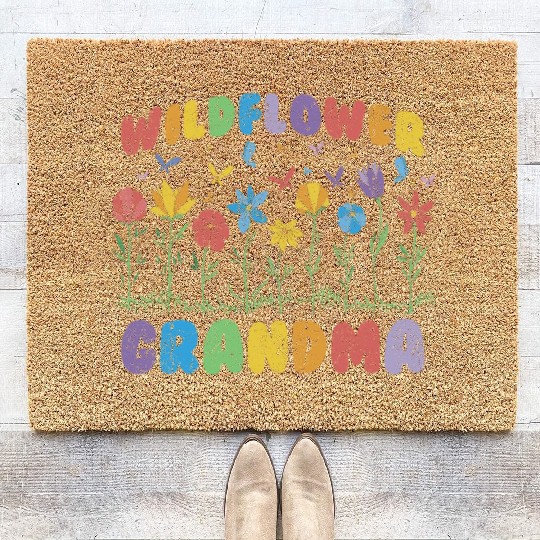 Grandma Wildflower Floral Nature Love Coir Doormats