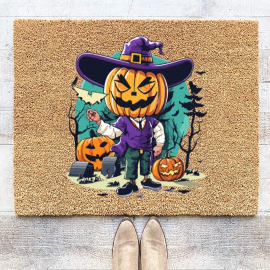 Boy Candy Punppkin Halloween Coir Doormats