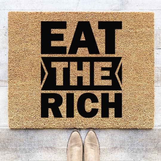 President Shawn Fain Eat The Rich UAW Coir Doormats