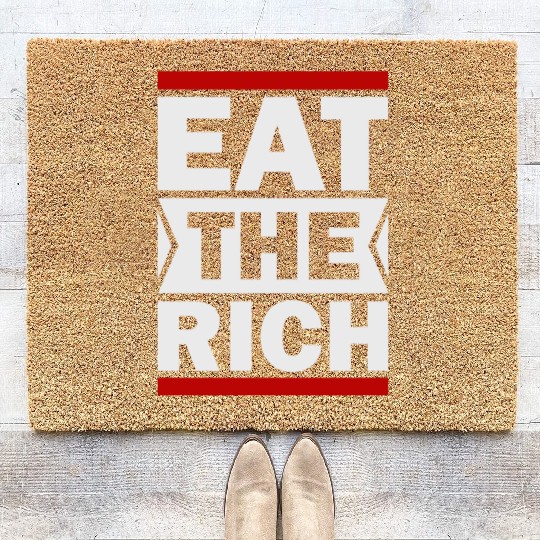 UAW Eat The Rich Coir Doormats