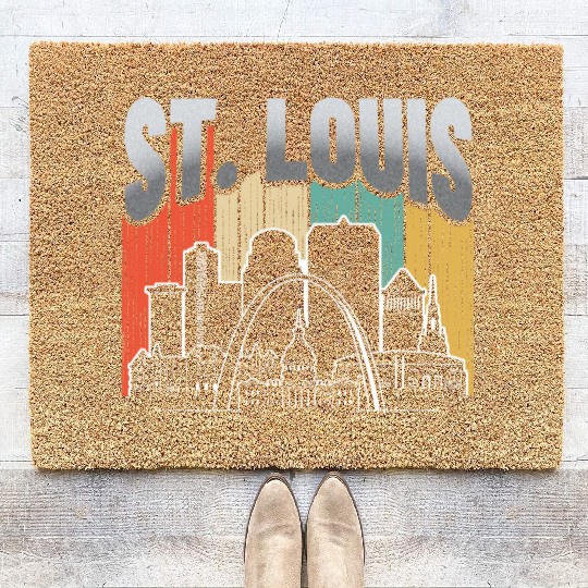 St. Louis Missouri Vintage Coir Doormats