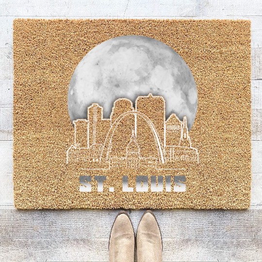 St. Louis Missouri Full Moon Coir Doormats