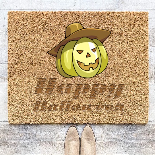 halloween witch pumpkin card free stock photo Coir Doormats