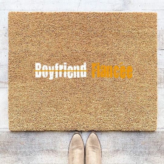 Couple Engagement Engaged Men Funny Fiancee Coir Doormats