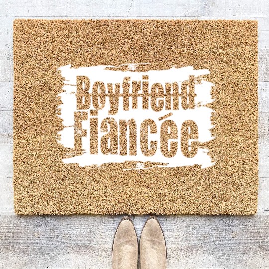 Couple Engagement Engaged Men Funny Fiancee Coir Doormats