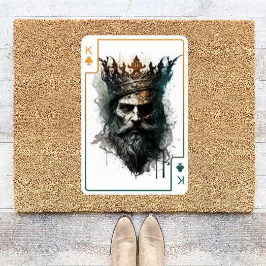 King Spades Halloween Creepy Gothic Poker Coir Doormats