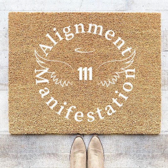 111 Angel Number Manifest Unisex Softstyle Coir Doormats