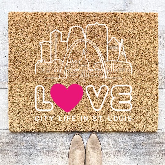 Love City Life in St. Louis Missouri Coir Doormats