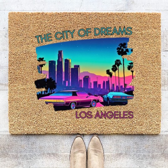 The City Of Dreams Los Angeles Coir Doormats
