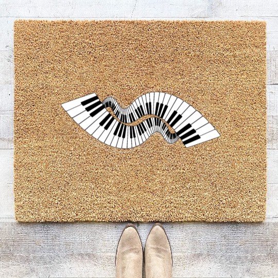 Piano Keyboard Waves Coir Doormats