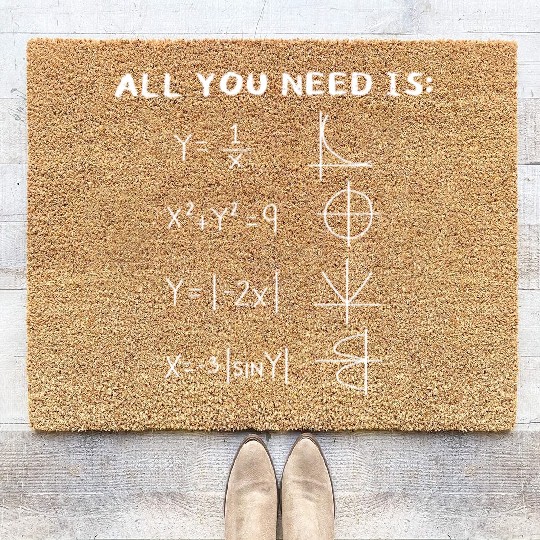 All You Need Is Love, Math Equation Coir Doormats