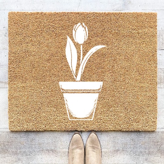 Tulip Gardening Floral Coir Doormats