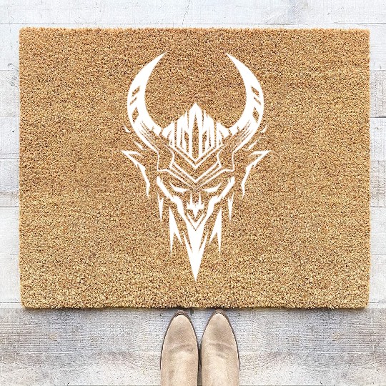 Tribal Skull Tattoo 2 Coir Doormats