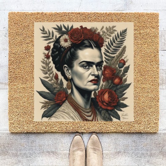 frida khalos Mug,Frida Khalo flower mug Coir Doormats